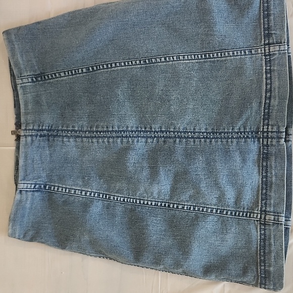Free People Classic Blue Mini Skirt - Picture 4 of 12
